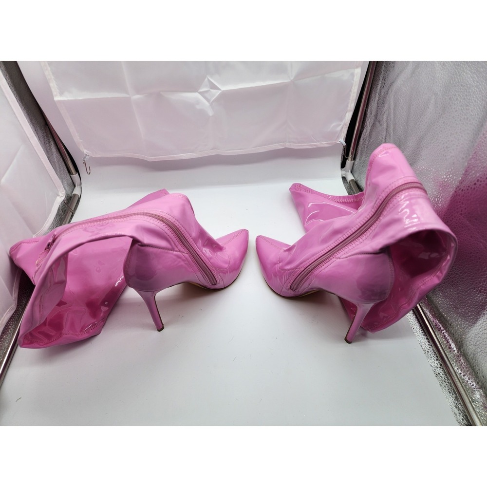Liliana Candy Pink Stilletto Thigh High 5" Heel Boots Ladies Size 10- 30" Tall - Picture 4 of 9